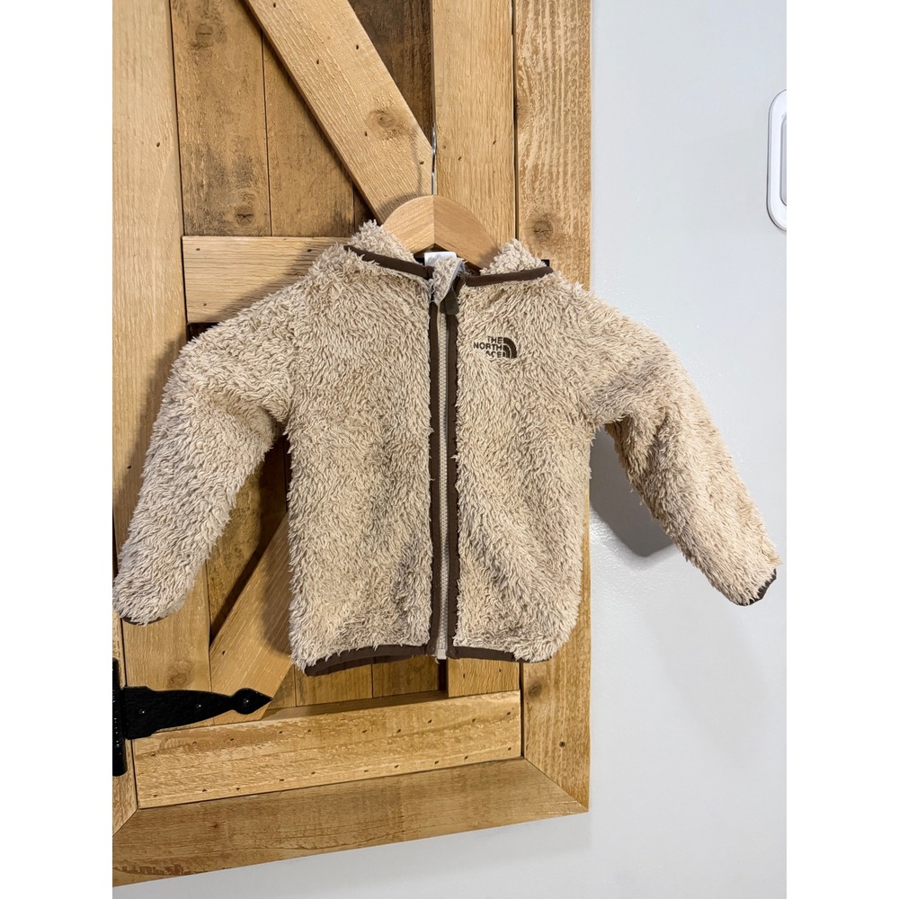 The North Face Oso Fleece Hoodie Infant 18-24M Tan Brown Full Zip Jacket